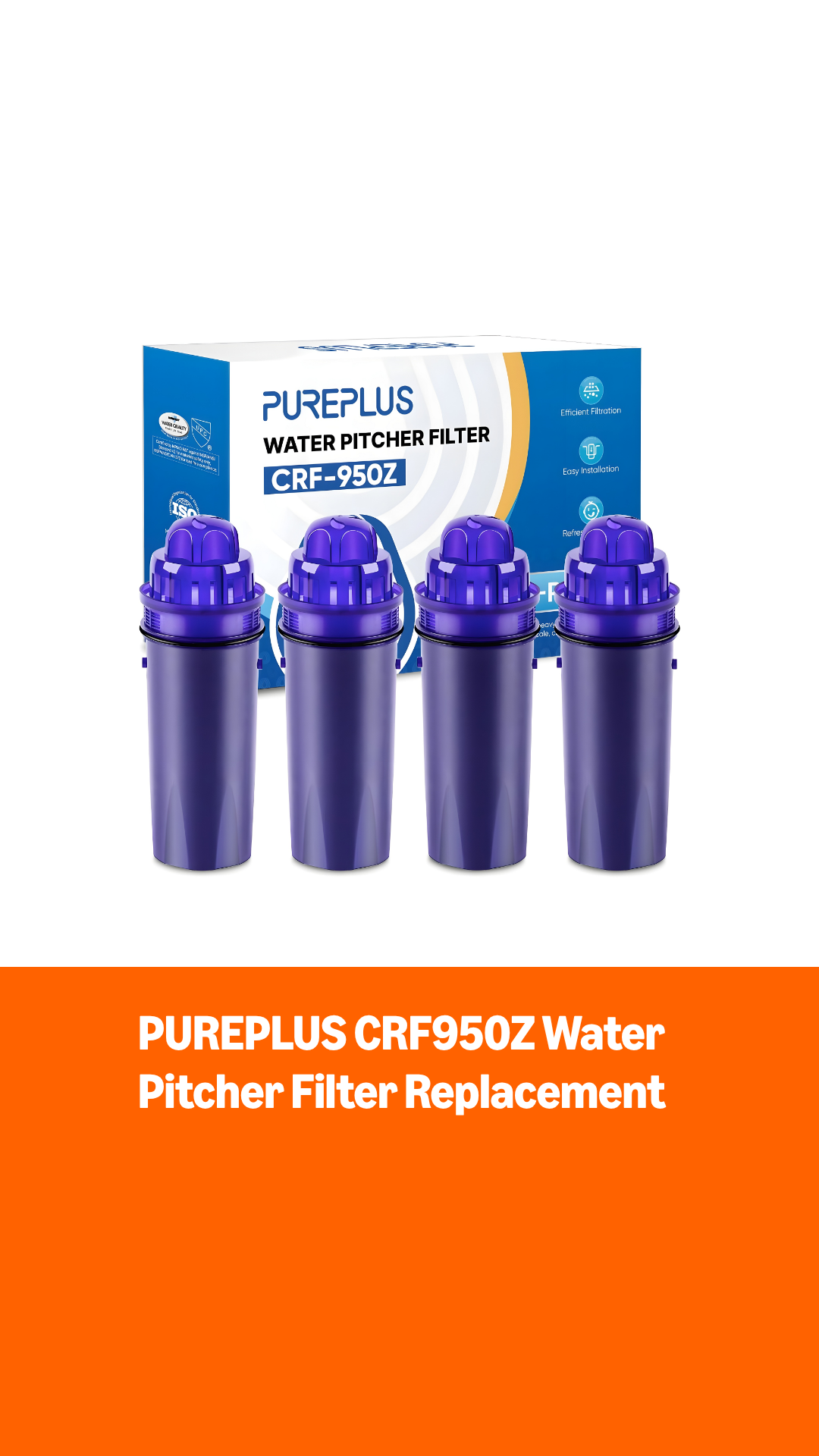 Amazon.com: PUREPLUS CRF950Z Pitcher Water Filter Replacement for